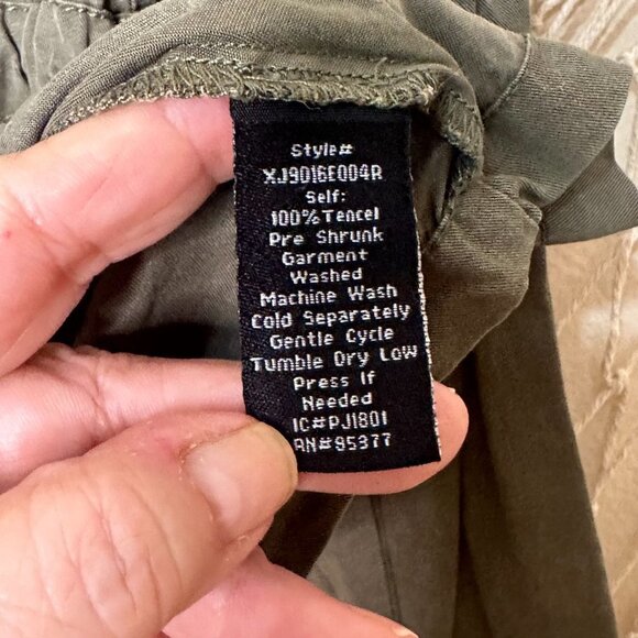 Anthropologie SANCTUARY Field Jacket Olive Green Fatigue Tencel L - Picture 6 of 9